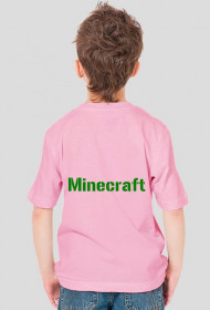 minecraft koszulka różowa