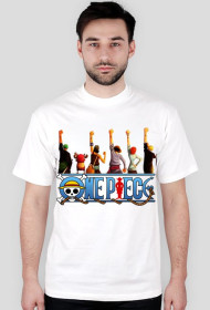 One Piece-koszulka męska biała