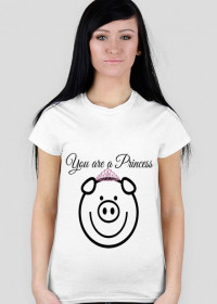 Koszulka Damska "świnka z koroną"