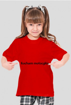 Koszulka dla dziecka "Kocham motocykle" CZERWONA