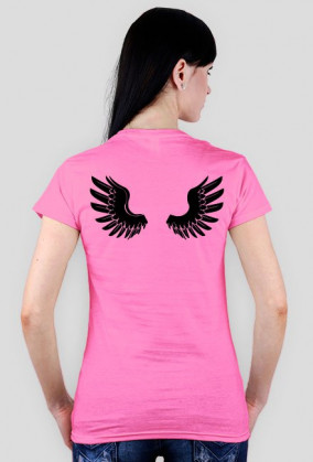 Koszulka damska - Skrzydła anioła (czarne)