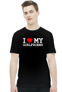 I love my girlfriend - koszulka czarna