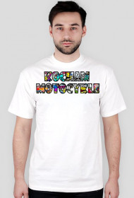 Kocham Motocykle STICKER BOMB - KOSZULKA BIAŁA