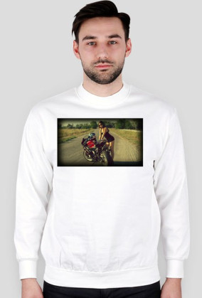Motocykl - BLUZA BIALA MESKA