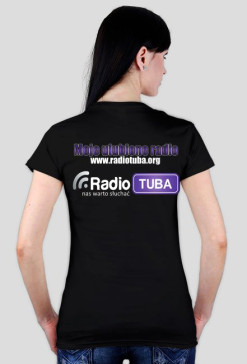 Koszulka Czarna Moje Radio Damska Tył