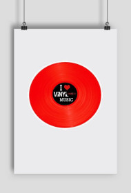 Plakat I Love Winyl Music