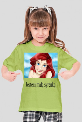 Koszulka dla dziewczynki "Jestem małą syrenką "