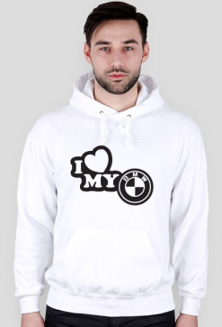 BLUZA Z KAPTUREM " I LOVE MY BMW "