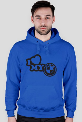 BLUZA Z KAPTUREM " I LOVE MY BMW "