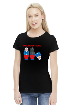 Putin President Evil koszulka damska