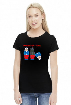 Putin President Evil koszulka damska