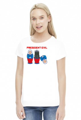 Putin President Evil koszulka damska