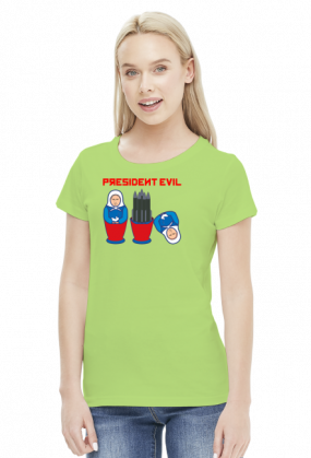 Putin President Evil koszulka damska