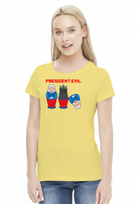 Putin President Evil koszulka damska