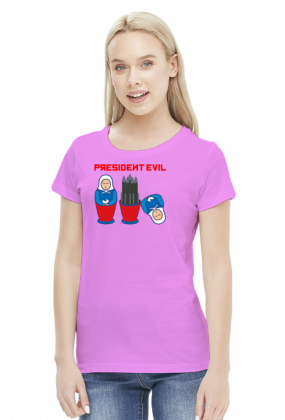 Putin President Evil koszulka damska