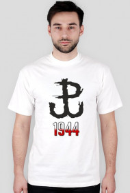 T-Shirt - Powstanie Warszawskie 1944 - Męski - Biały