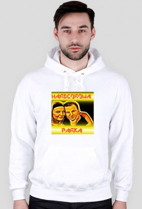 Bluza z kapturem logo HCParka #1 Biała