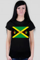Flaga Jamajki i liście marihuany - koszulka damska