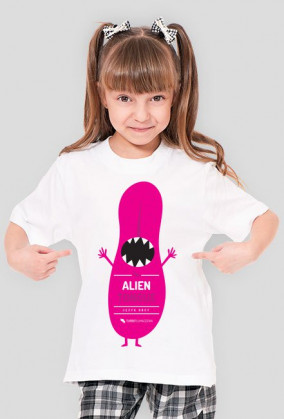 Alien tongue (język obcy) - koszulka dla małej urwiski