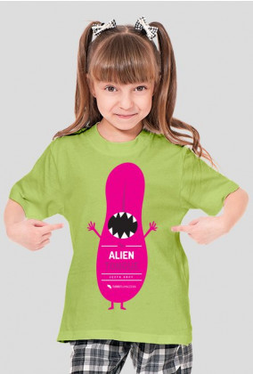 Alien tongue (język obcy) - koszulka dla małej urwiski