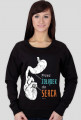 Przez żołądek do serca! Bluza. Czarna.
