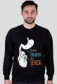 Przez żołądek do serca! Bluza. Czarna.
