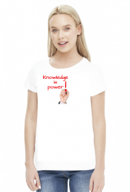 Koszulka damska - Wiedza to potęga