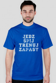 koszulka zapaśnicza "jedz, śpij, trenuj zapasy"