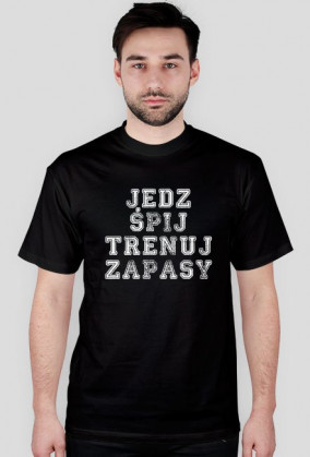 koszulka zapaśnicza "jedz, śpij, trenuj zapasy"