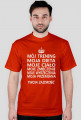 Męski t-shirt z napisami "Mój trening, moja dieta, moje ciało, moje zmęczenie, moje wyrzeczenia, moja przemiana, twoja zazdrość"