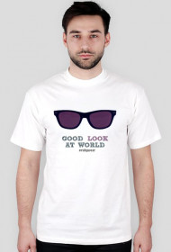 Koszulka z nadrukiem "GOOD LOOK AT WORLD" RUBYWEAR