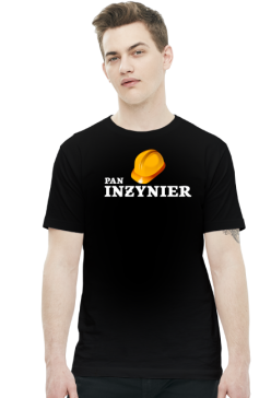 Koszulka dla inżyniera - Pan inżynier czarna