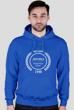 LO1 - BLUZA Z KAPTUREM (BLACK/BLUE/GREY)