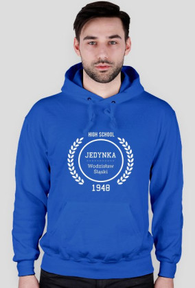LO1 - BLUZA Z KAPTUREM (BLACK/BLUE/GREY)