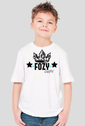 Koszulka - Fozy Outfit - Biała - Chłopięca