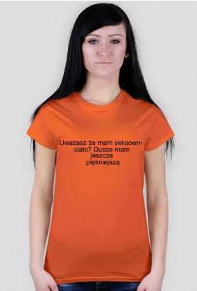 Pomarańczowa koszulka z krótkim rękawkiem