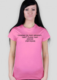 Różowa koszulka z krótkim rękawkiem