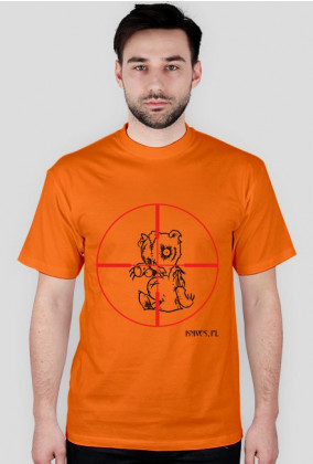 Koszulka męska Miś Zombie (czarny nadruk)