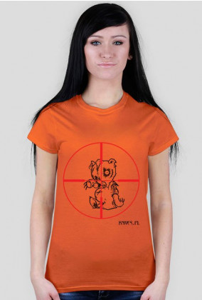 Koszulka damska Miś Zombie (czarny nadruk)