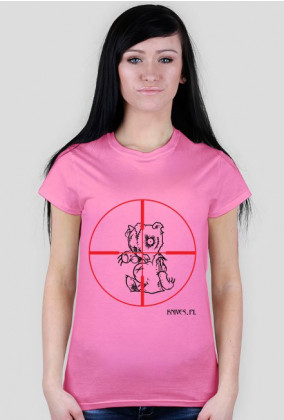 Koszulka damska Miś Zombie (czarny nadruk)