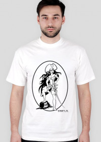 Koszulka męska Pirate Girl (czarny nadruk)