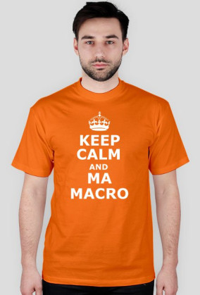 Keep calm and ma macro white