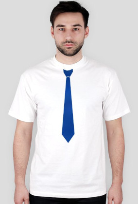 T-shirt: Krawat niebieski