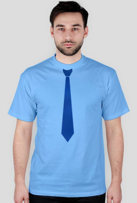 T-shirt: Krawat niebieski