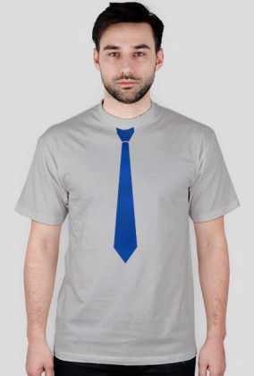 T-shirt: Krawat niebieski