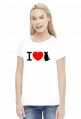 I love koty - koszulka damska