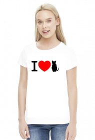 I love koty - koszulka damska