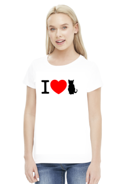 I love koty - koszulka damska