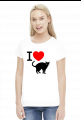 Kocham koty - koszulka damska