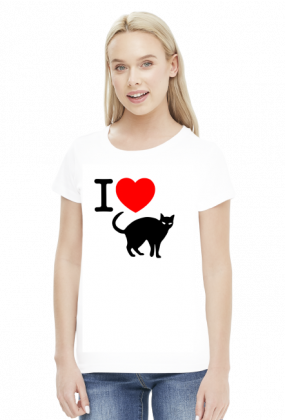 Kocham koty - koszulka damska